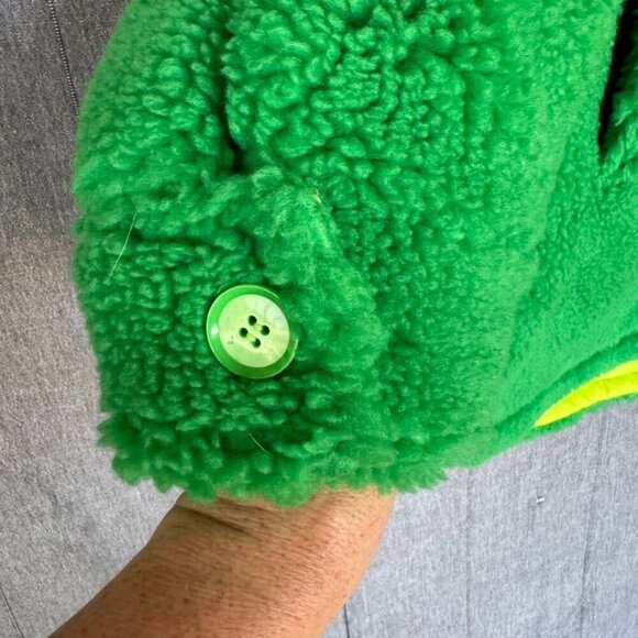 Eaves Signy Green Faux Shearling Lime Interior Reversible Oversized Shacket - Picture 6 of 13